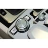 For Benz GLK 2009-2015 Silver Aluminum Console Multimedia Knob Switch Trim 2PCS