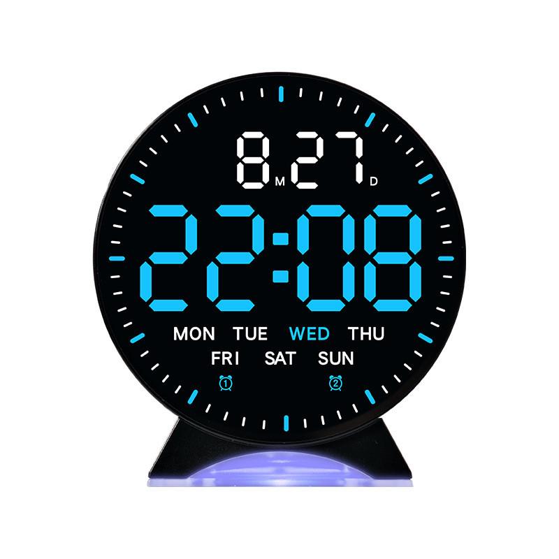 Modern Minimalist Led Alarm Clock With Night Light And Calendar For Bedroom Decor