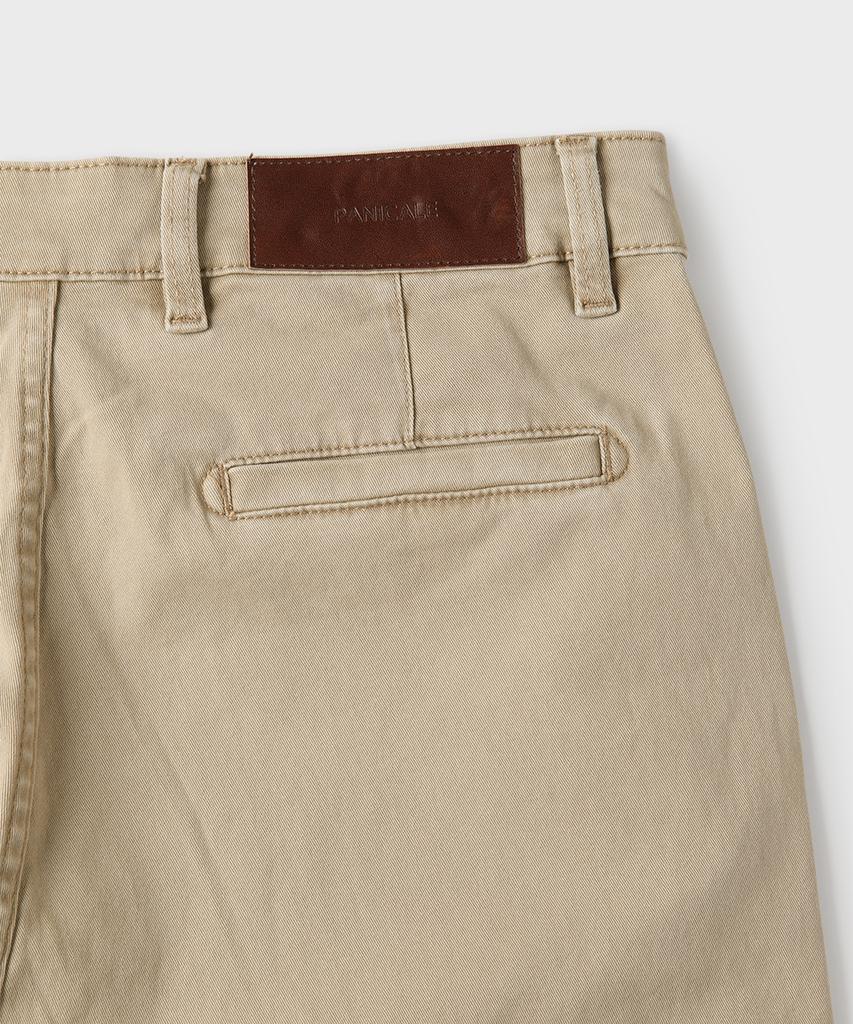 PANICALE Beige Washed Cotton Chino Pants