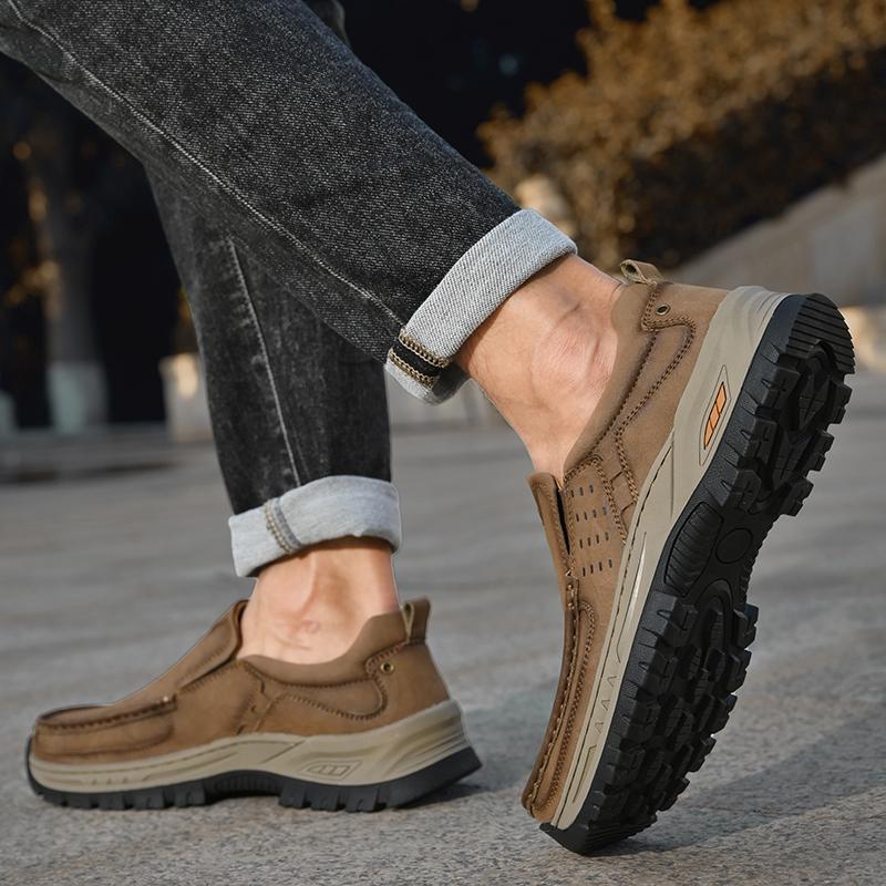 Handmade Shoes Genuine Leather Casual Shoe for Men Flat Platform Walking Outdoor Footwear Loafers
