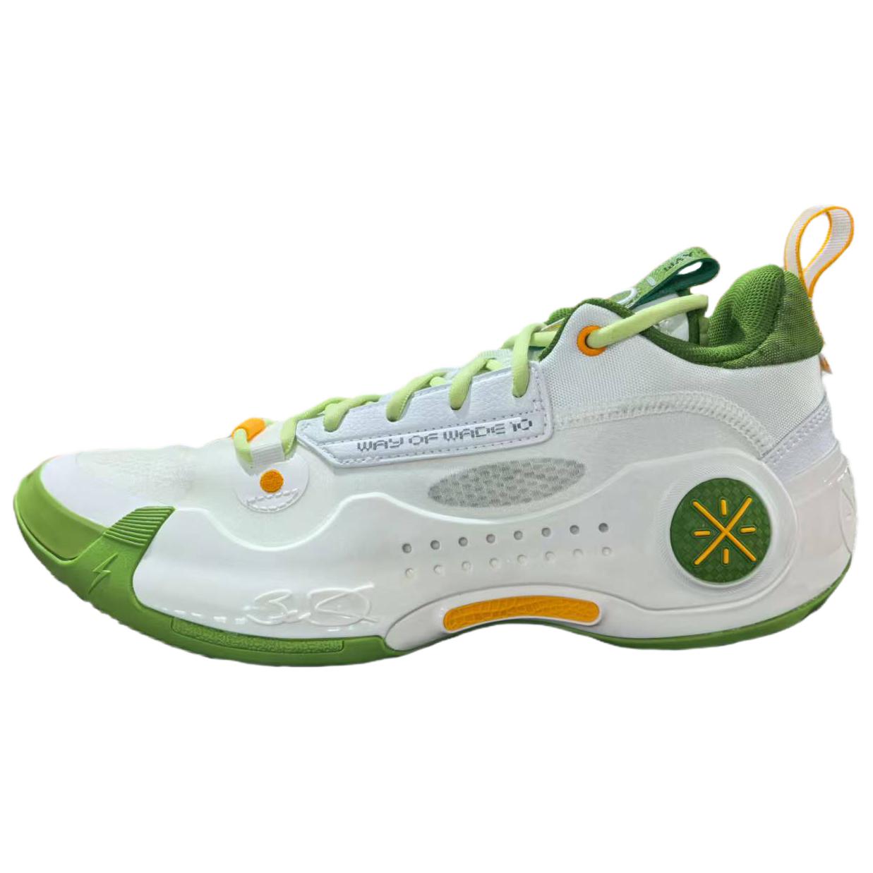 

New LiNing Cushioning, Wear Resistant Low Top Basketball Shoes Men s White Green ABAS083-30 41
