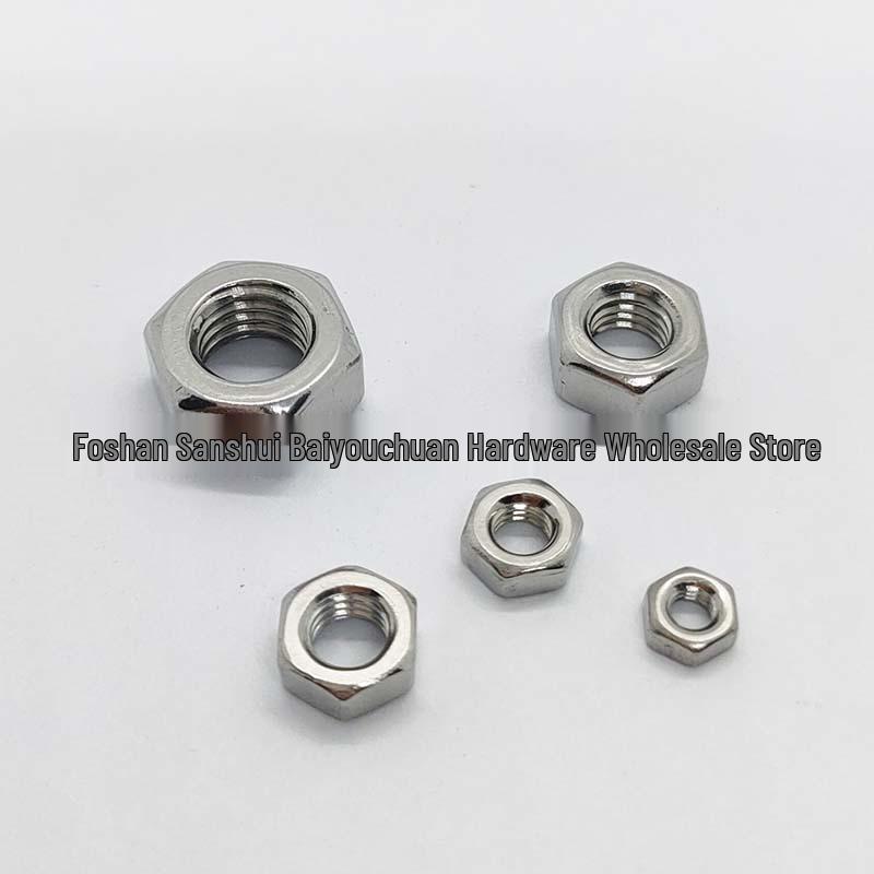 304 Stainless Steel Hex Nut M1-M8 Screw Cap
