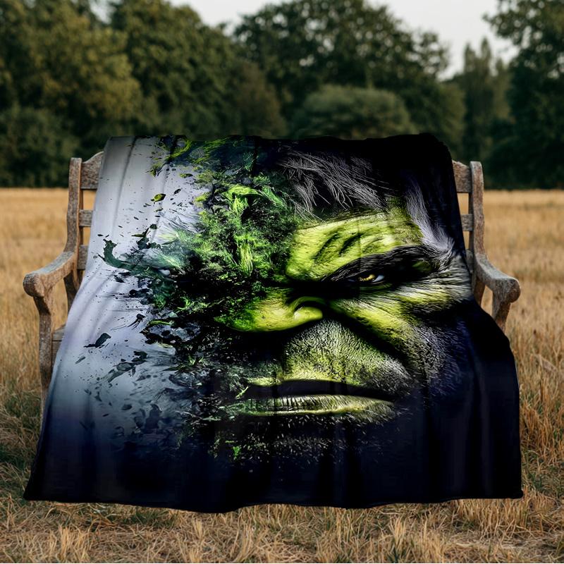 Hero Power Breaks Through Blanket Flannel Throw for Sofa, Indoor, Camping, Living Room, Office, Chair, And Bed Soft Birthday Gift