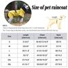 Pet Dog Waterproof Raincoat Outdoor Small Medium Size Dog Universal Teddy Bichon Puppy Clothes Pet Apparel Casual Raincoat