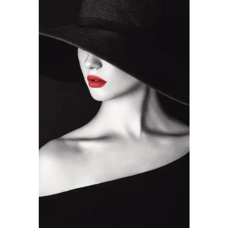 Black White Pictures For Living Room Elegant Red Lips Woman Poster And Print Modern Wall Art Canvas Painting Home Decor