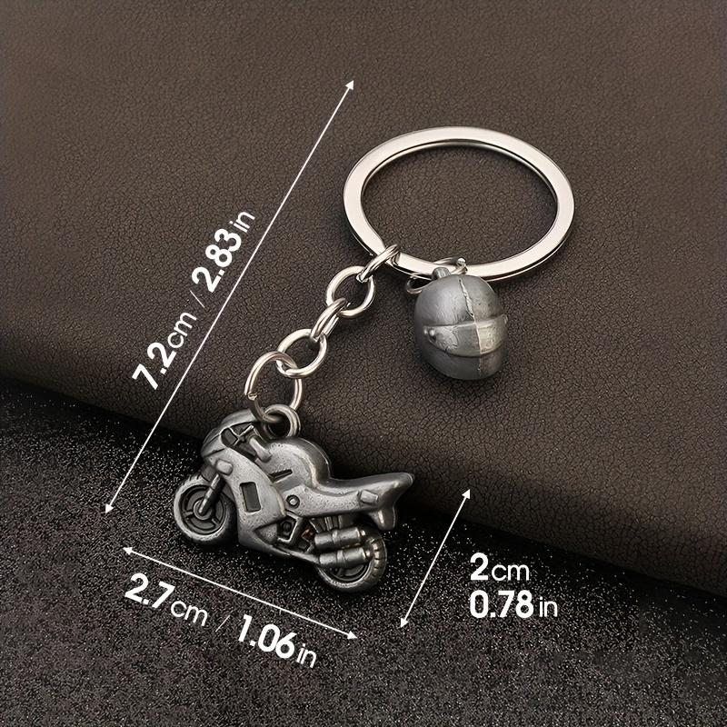 1pc Sporty 3D Motorcycle Helmet Keychain Durable Zinc Alloy Metal Ring & Chain Pendant Gift for Motorcycle Enthusiasts, Motorcycle Accessories
