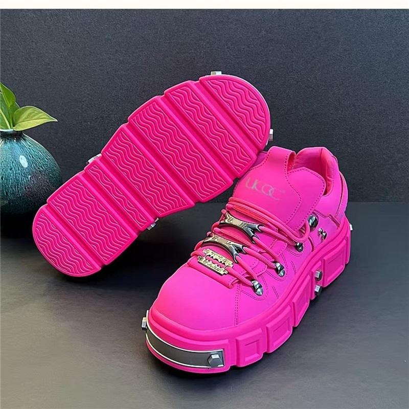  Platform Casual Sneakers For Men Lace Up Thick Sole Fashion Shoes