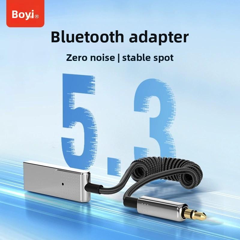 Receptor de audio Bluetooth 5.3 para coche adaptador USB aux inalámbrico manos libres