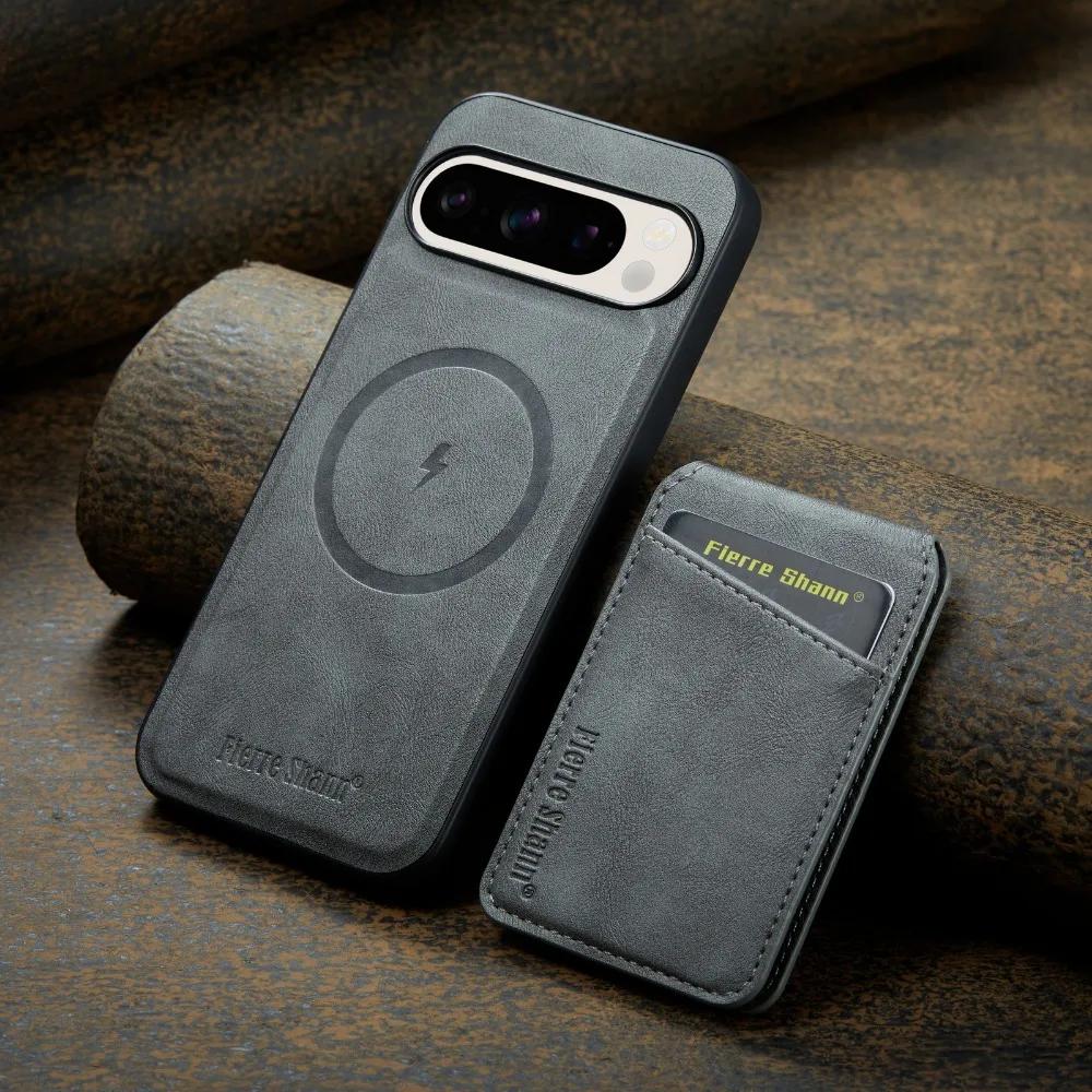 

Detachable 2 in 1 Leather Wallet For Google Pixel 9 8 7 9A 8A 7A XL Pro Phone Case Card Holder For Magsafe Magnetic Cover Google Pixel 9 Pro