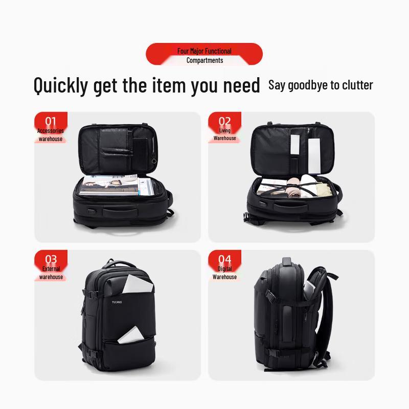 TUCANO Men's Large Capacity Business Travel Backpack