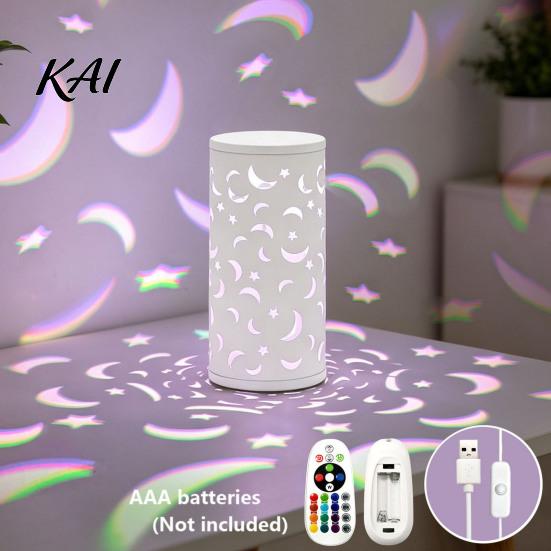 Hollow-out Butterfly Lamp USB Projector Lamp, RGB 16 Colors Decorative with Remote Powered Night Light Control, LED for Bedroom Living Room