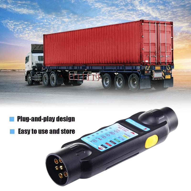 12V 7 Pin Car Towing Light Tester Trailer Plug Socket Diagnostic Tools Caravan Towing Tow Bar Light Wiring Test Accessories