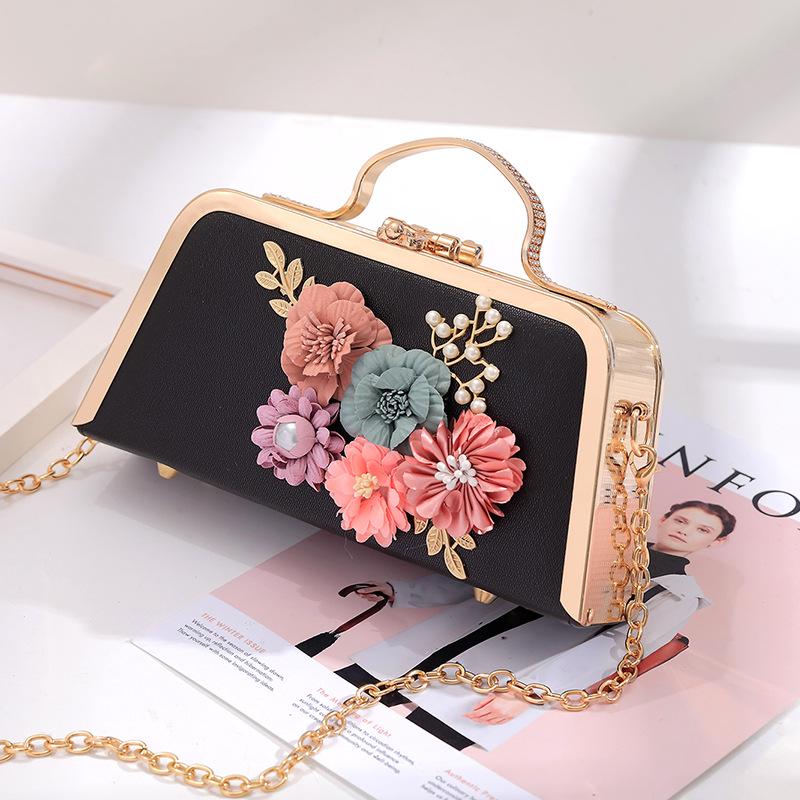 2024 Premium Floral Small Square Handbag - Versatile Evening Shoulder Crossbody Bag for Ladies.