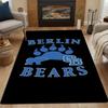 Berlin Bears Logo Design Patterned Carpet, Non Slip Mat Suitable for Living Room and Bedroom Sofas