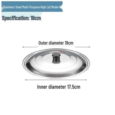 Zhaoran 19cm Stainless Steel Visible Round Pot Lid