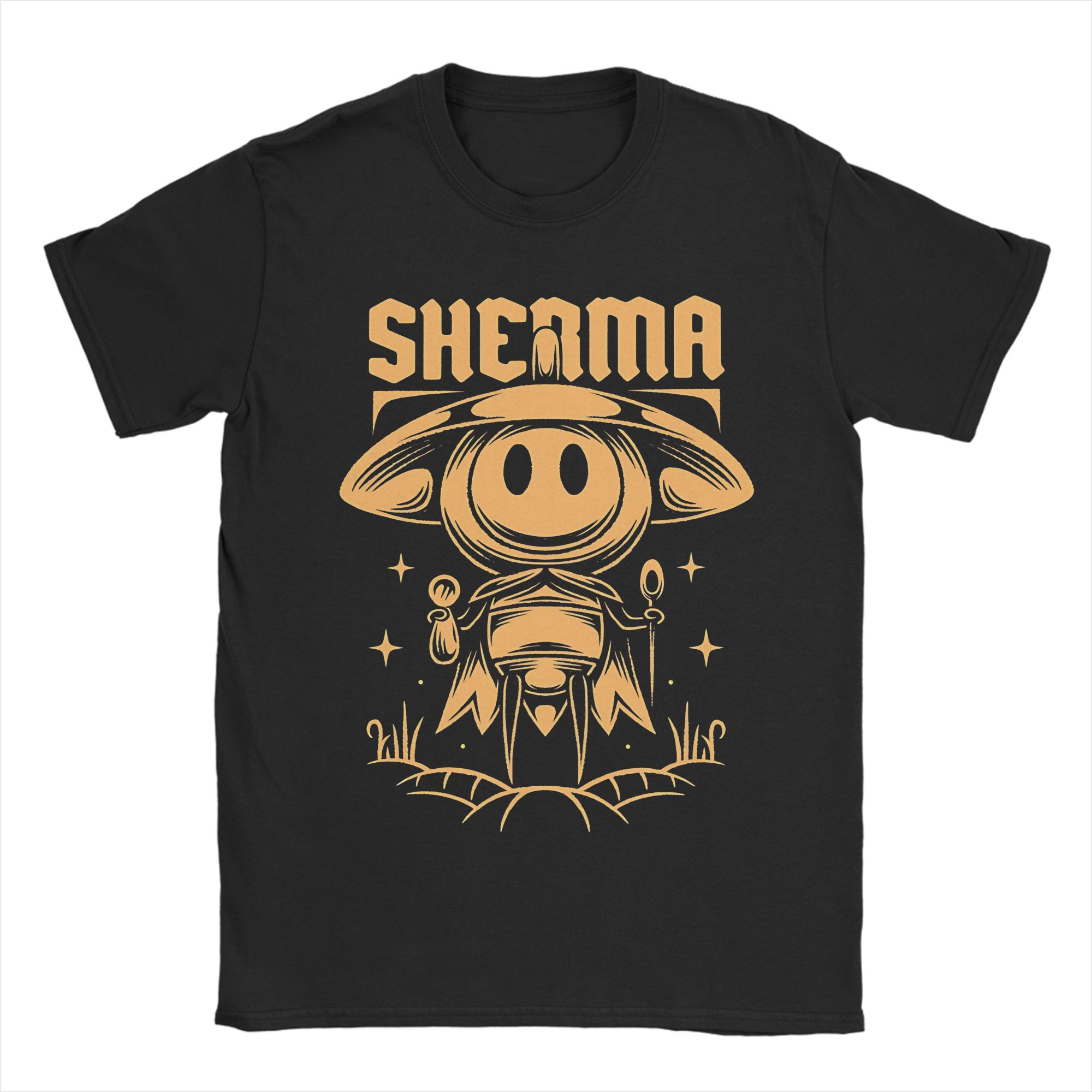

Funny Sherma Silksong Funny Video Game T-Shirts Men Round Neck Pure Cotton T Shirts Short Sleeve Tee Shirt Plus Size Tops 4XL
