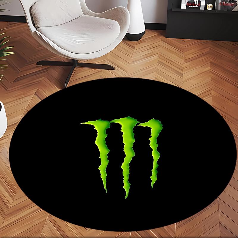 Monster (1) Runder Büroteppich Dekorativer Bodenteppich für Büro Schlafzimmer Wohnzimmer und Wohnbereich
