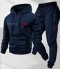 New Men's Pullover Hooded Sweater Printed Logo Letter Loose Sweater Jacket Long Sleeve Trousers Cover