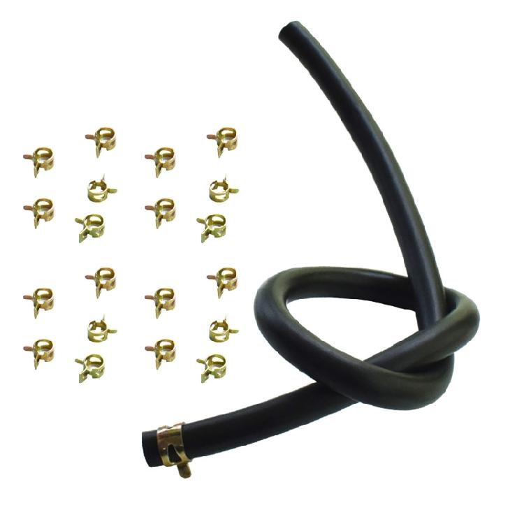 Manguera de Combustible con 10 Abrazaderas Diámetro Interior 7mm Manguera de Gas para Fuera de Borda Resistente a la Corrosión para Sistemas de Combustible de Coche Motocicleta Barco