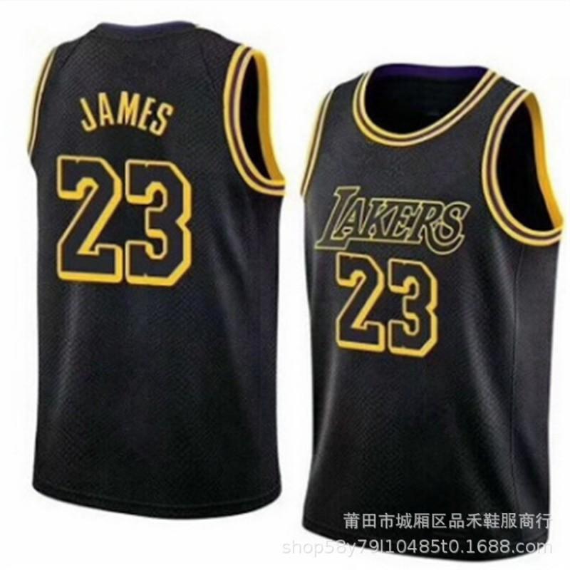NBA Finals Basketbalshirt Lakers LeBron James 23 Davis 3 Authentieke Stijl Katoen Team Uniform