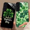 Saint Patrick's Day Mobile Phone Case for Samsung Galaxy A56 55 54 53 52 51 36 35 34 23 16 15 5G Glass Colorful Cover Smartphone