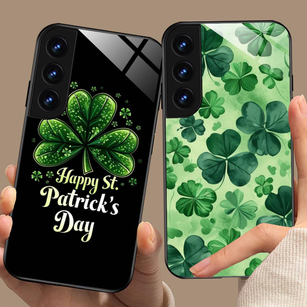 Saint Patrick's Day Mobile Phone Case for Samsung Galaxy A56 55 54 53 52 51 36 35 34 23 16 15 5G Glass Colorful Cover Smartphone