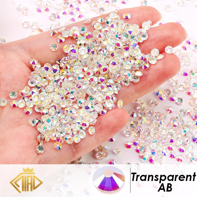 

Guomao Class A Flat Bottom Glass Rhinestone Round Nail Art Diamond Diy Nail Art Nail Sticker Diamond Jewelry ss5 (1.7-1 mm1440 pcs)