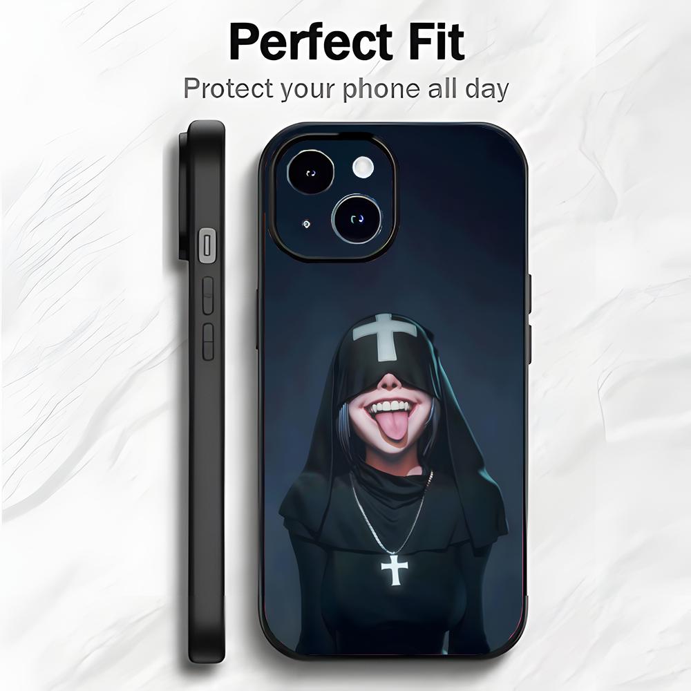 Horror Sacred Cool Art N-Nun Phone Case Phone Case Soft Packaging Lightweight For iPhone17 16 15 14 13ProMax iphone12promax