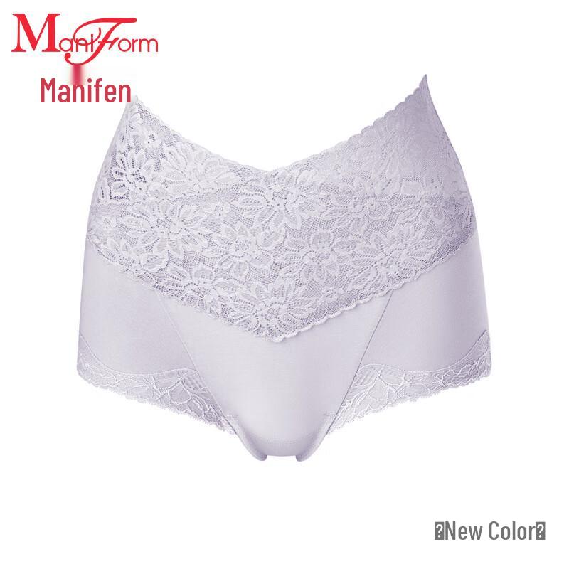 

Женские хлопковые боксеры с высокой талией и кружевом Manifen L