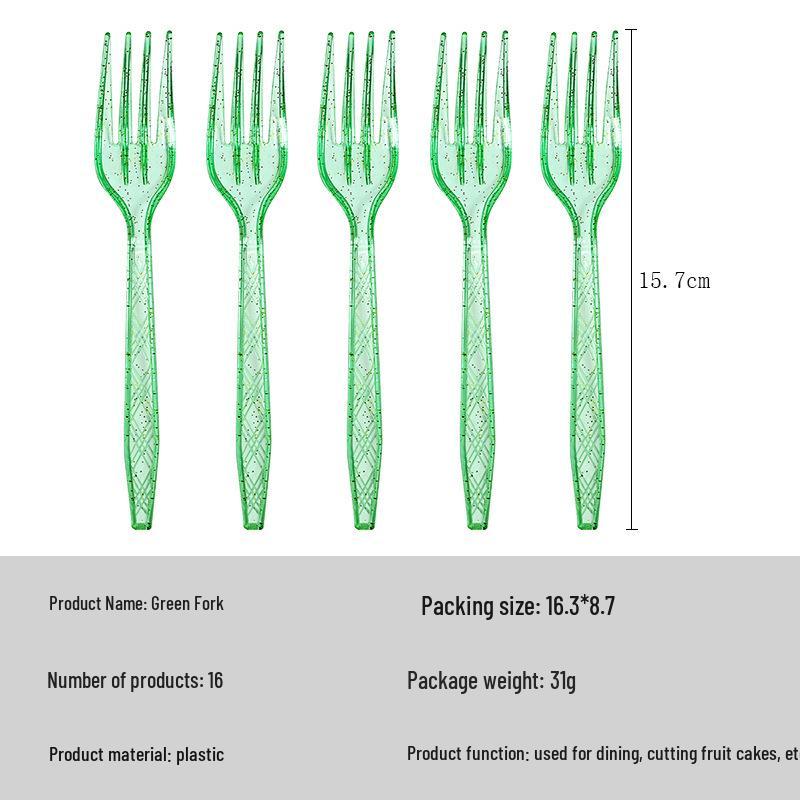 Nuevo Juego de Cubiertos Desechables Dorado Transparente - Cuchillo, Tenedor y Cuchara para Postres y Fiestas