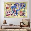 1pc Lucky Star Anime Tapestry, Horizontal Manga Wall Hanging with Character & Iconic Poses, Polyester Decor for Room, Bedspread
