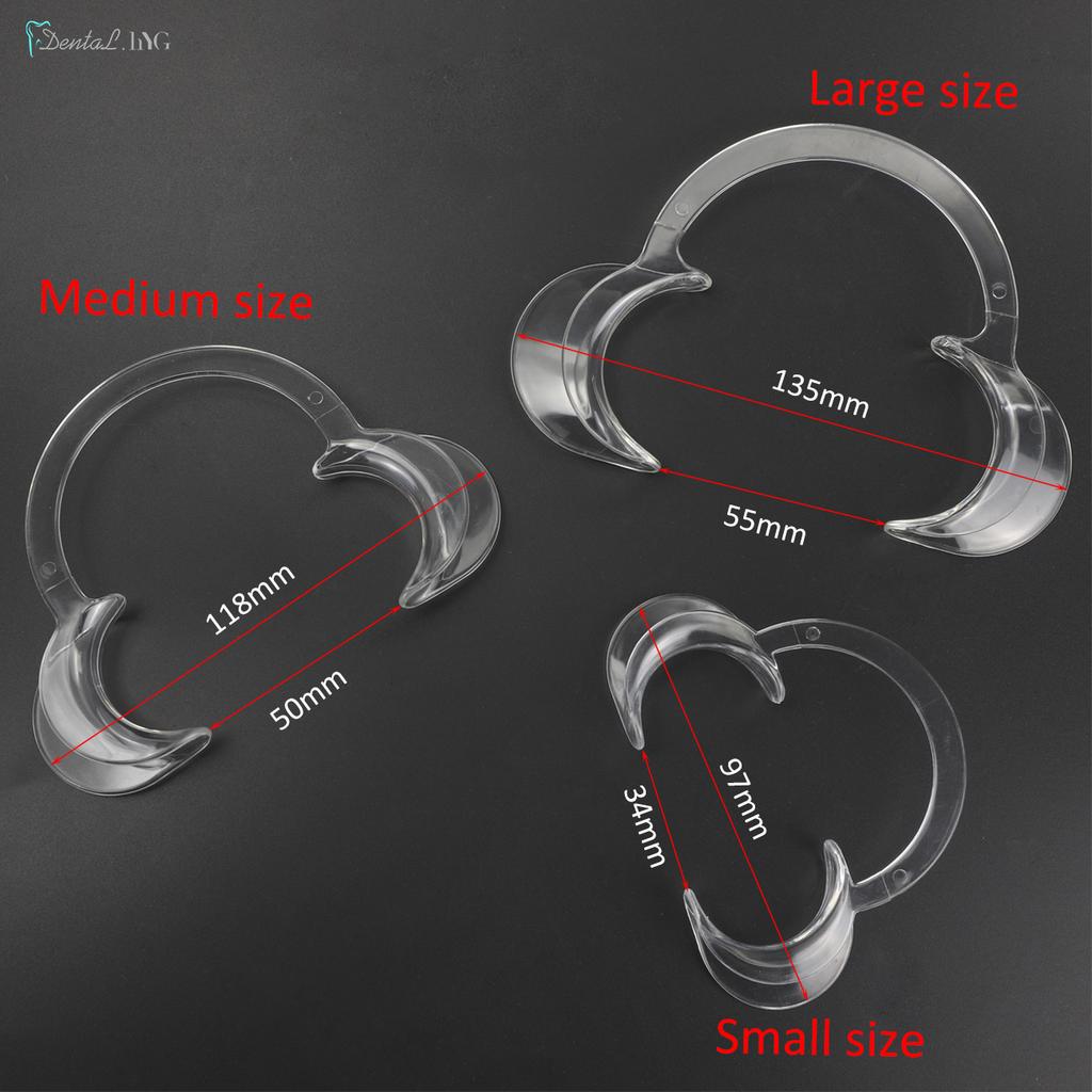 3pcs Dental C-shape Cheek Retractor Lip Mouth Opener Intraoral Dentist Orthodontic Tool For Tooth Whitening Transparent 3