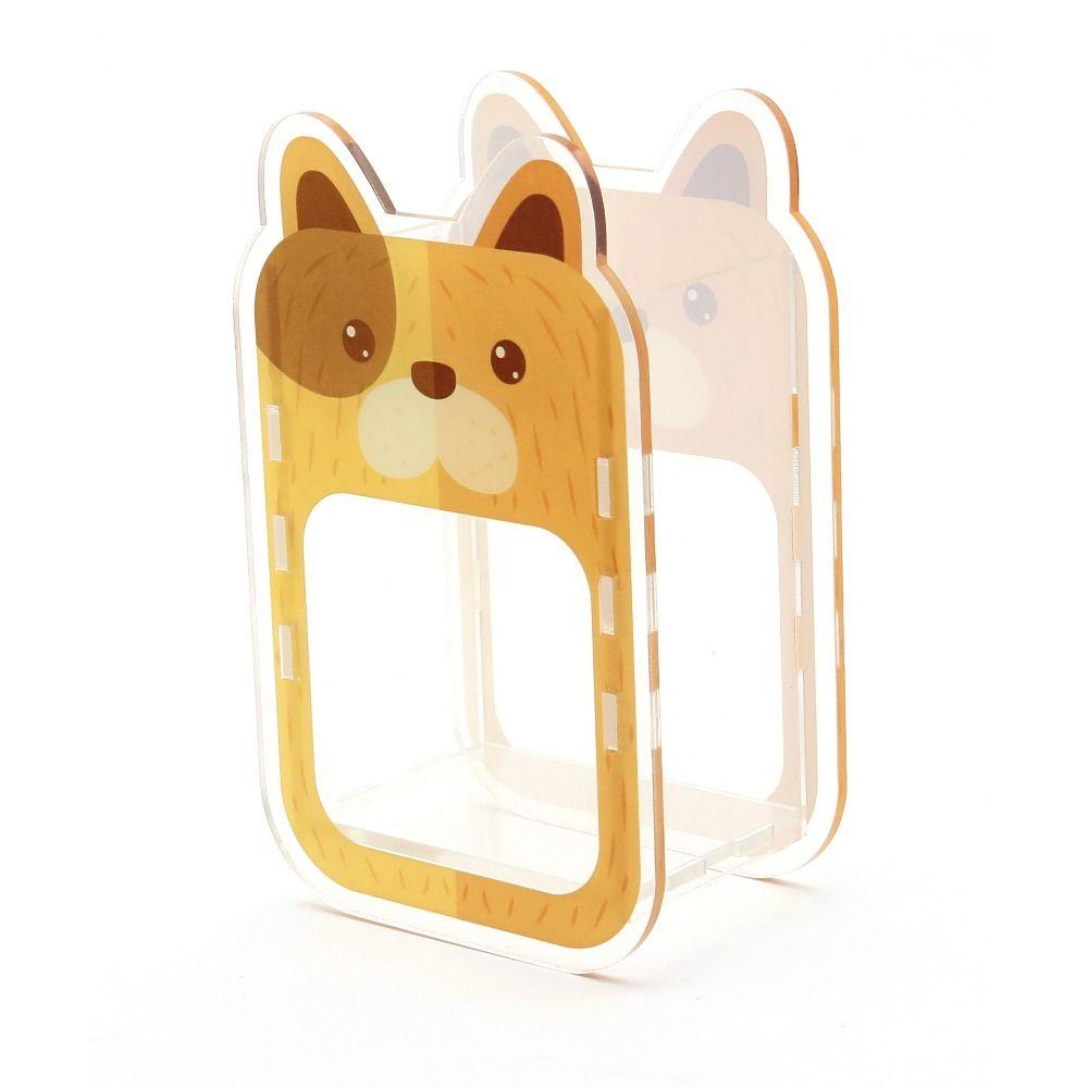

Милая подставка для ручек Прозрачный акриловый настольный стакан для карандашей Коробка для хранения канцелярских товаров Детский подарок Cartoon Dog Pen Holder