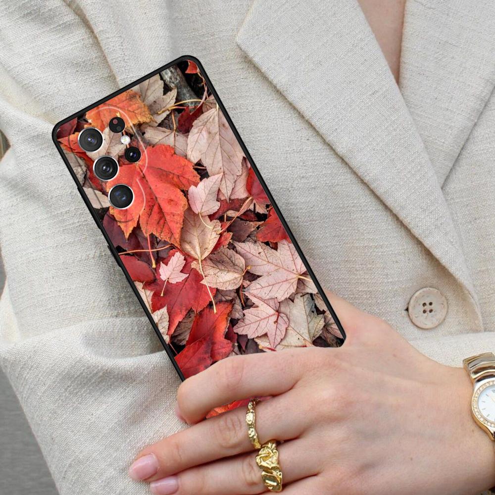 Autumn Spring Season Leaves Cell Phone Case for Samsung Galaxy S26 Ultra S25 S24 S23 S22 S21 S20 Note10 Cover