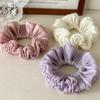 Vertical Pleated Metallic Luster Headwear Bold Glossy Ribbed Hair Ties High Elasticity Voluminous Bun Holders For Modern Styling