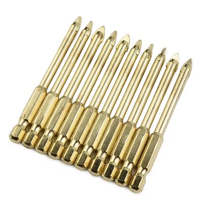 10* Drill Bit 10pcs 6mm Alloy Superhard Tile Glass
