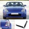 Glossy Piano Black Headlight Eyebrow Eyelid Cover For Nissan 350Z Z33 2003-2006