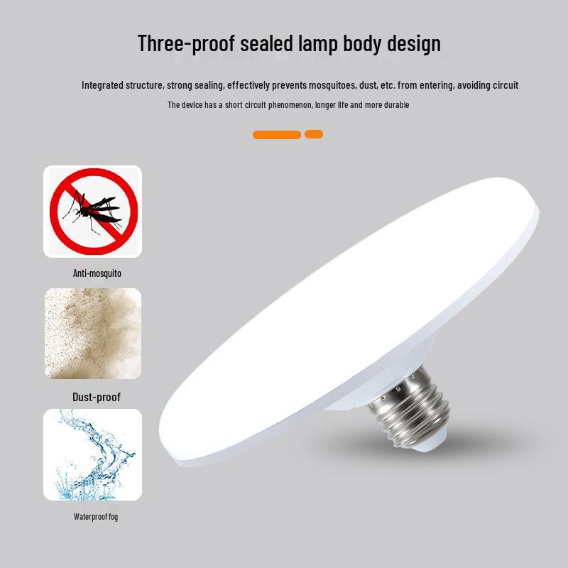 Bec LED E27 UFO de Mare Putere: Protejează ochii, Economisește energie, Super luminos, Iluminat triplu-rezistent.