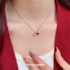 Zircon puppy love necklace casual simple commuting versatile collarbone chain light luxury neck chain