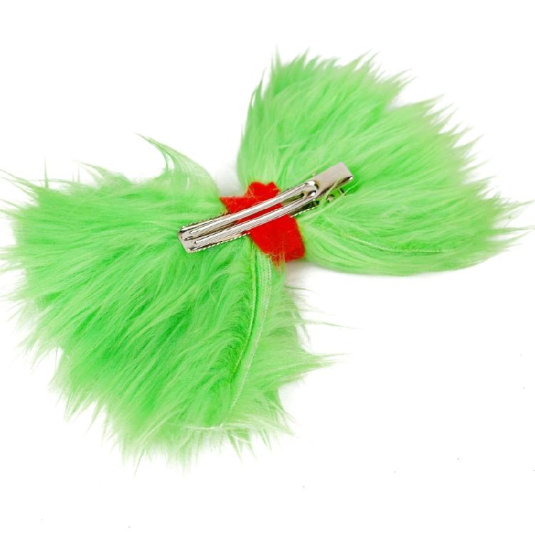 Hair Clip/Headband Plush Green Design Easy Snap Fastener Jewelry For Christmas Celebrations Family Gatherings