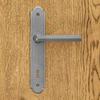 ALBA Door Handle with Key Plate 90mm STEEL