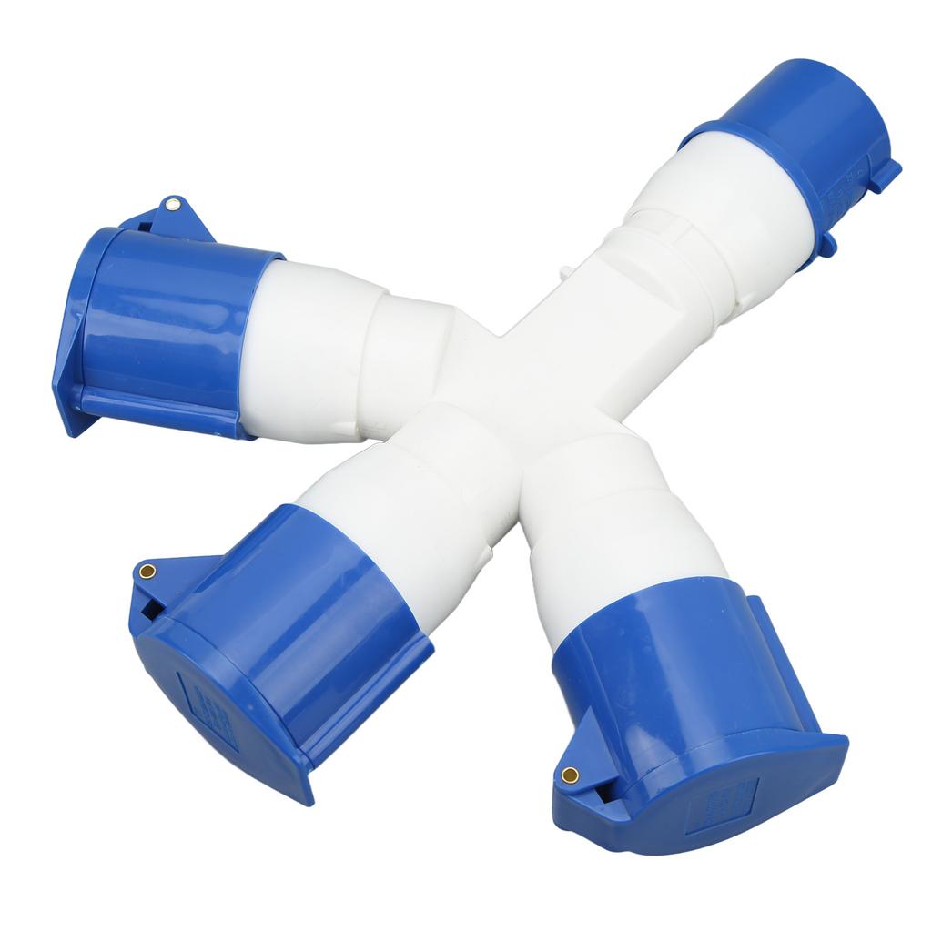 3 Pin Industrial Site Plug IP44 Waterproof Multifunctional 1 In 3 Out 32A Aviation Cable Connector 220‑250V