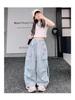 Girls' Loose Wide-Leg Summer Workwear Pants - Korean Street Style for Big Kids, Cool and Thin for Spring and Autumn.