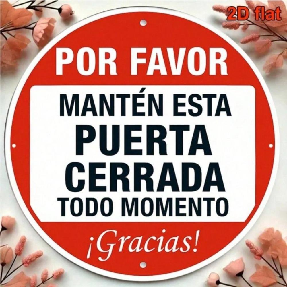 Vintage Metal Sign Por Favor 20x20cm Retro Wall Decor for Kitchen Bar Cafe