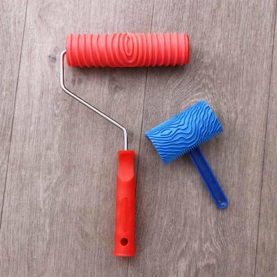 Rubber Paint Roller Empaistic Graining Painting Tool Art Grain Rolling Brush  Room
