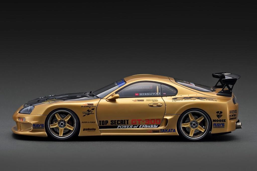 Ignition Model Scale TOP SECRET GT300 Supra Gold Finished Product IG3743 TK.Company 1/18 (A80)