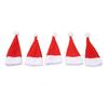 30 Piezas Mini Gorros de Papá Noel Adornos Navideños en Miniatura para Manualidades DIY Cubiertos de Mesa para Fiesta