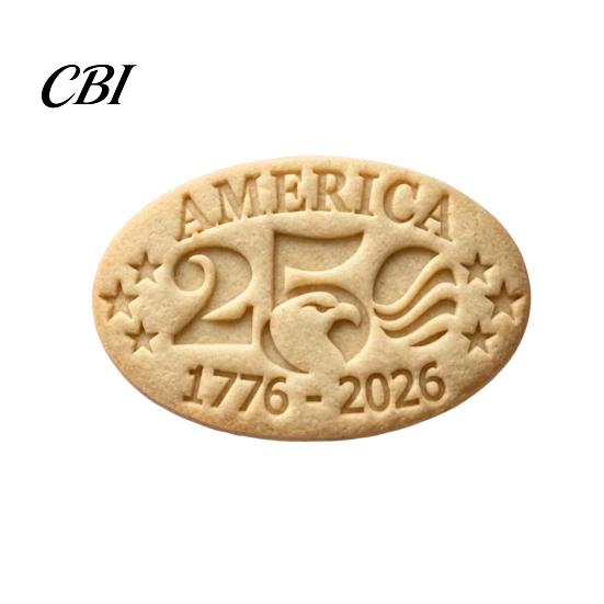 Three-dimensional Embossed Ornament 250th Anniversary Cookies with 3D Deep Texture, 1776-2026 Commemorative Decorations, Ideal Independence