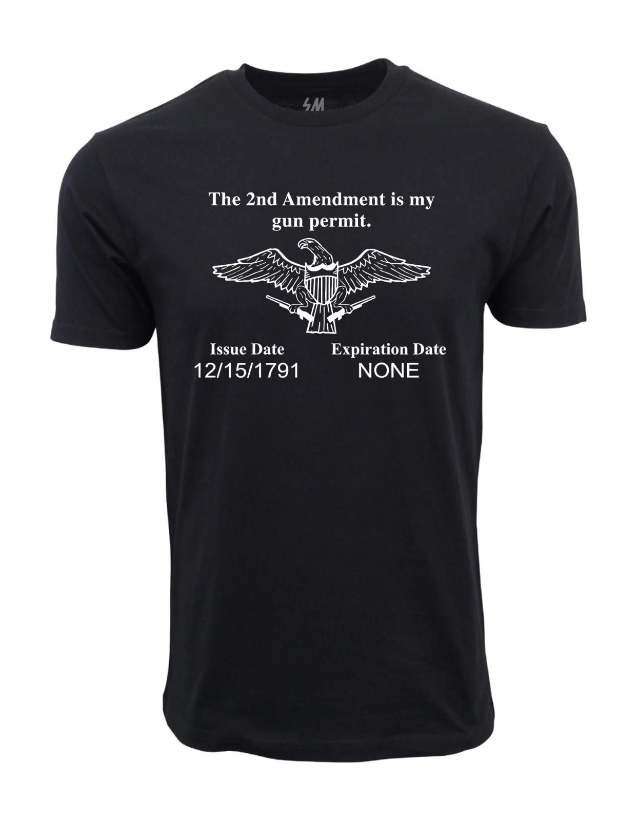 Men s Casual Graphic The 2nd Amendement Is My G Permit Graphic T sh... S
