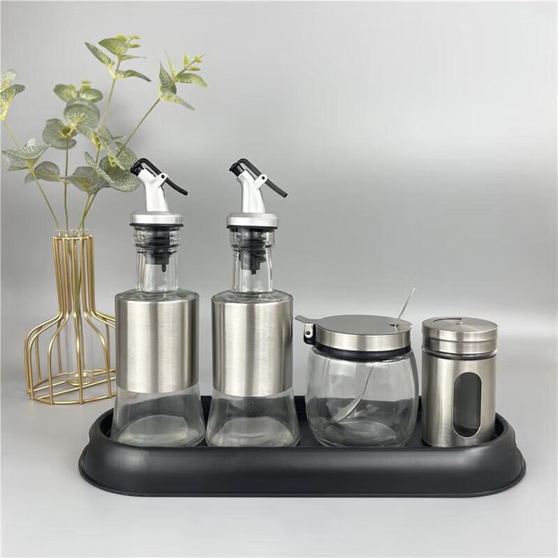 

Glass Tabletop Condiment Set